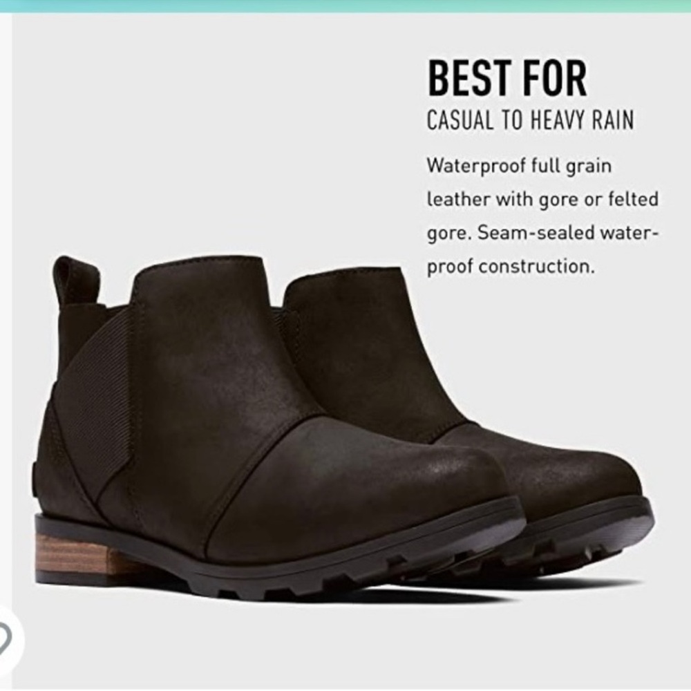 Sorel Black Rain & Snow Boots Waterproof Leather